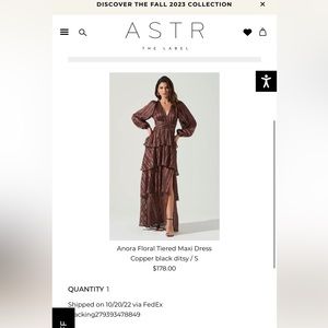 A beautiful fall dress for a wedding or a party